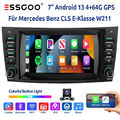 4+64G Autoradio Android 13 Carplay Für Mercedes CLS E-Klasse W211 GPS NAVI Kam+