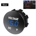 DC 12V LED Digitalanzeige Voltmeter Einbau Rund Wasserdicht Auto Motorrad Neu DE