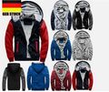 Herren Winterjacke Warm Gefüttert Fleecejacke Kapuzen Sweatjacke Hoodie Outwear