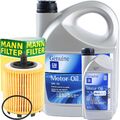 MANN-FILTER ÖLFILTER + 6L 5W-30 MOTORÖL für OPEL GM DEXOS2 1942003 GM-LL-A-025