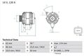 Bosch 0 986 049 091 Drehstromgenerator für PEUGEOT