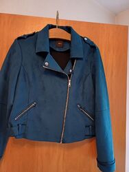 ZERO Jacke Bikerjacke Velourlederoptik Gr.44  wie Neu