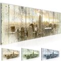 Bilder Set Modern New York City Wandbilder Wohnzimmer XXL Bild 160x50 cm