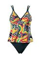 2Tlg. Sunflair Tankini Gr.38 Cup-C Schwarz Bunt Damen Badeanzug Schwimmen Sommer