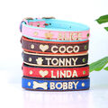 Personalisiert Hundehalsband mit Namen Strassbuchstaben Lederhalsband XS S M L