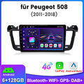 Für Peugeot 508 2011-18 6+128GB 9"Android 13 Autoradio GPS NAVI Carplay DAB WIFI