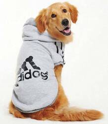 Adidog Hundebekleidung Pullover Hoodie Jacke Outfit für Haustier Hunde Welpen