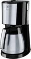 Melitta 1017-08 Enjoy Toptherm Filter-Kaffeemaschine, Edelstahl, schwarz