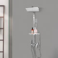 DE Massage Duschpaneel Duschset mit Handbrause Edelstahl Duschsystem Regendusche