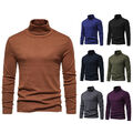 Herren Langarmshirt Rollkragen Pullover Unterhemd Slim Fit Sweatshirt Thermohemd