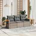 Gartenmöbel Sofa Garnitur Lounge Sitzgruppe Gartenset 3-tlg. Poly Rattan vidaXL