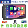 Doppel DIN 2+32G Carplay Autoradio Android 13 GPS 7" Navi BT RDS FM WIFI +Kamera