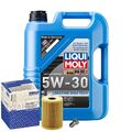 Motoröl 5W30 LIQUI MOLY Longtime High Tech 5L+MAHLE Ölfilter+Ölablassschraube