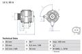 BOSCH Lichtmaschine Generator Lima 0 986 041 490 +67.25€ Pfand für VW BORA 1 1J2