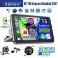 4+64GB Android 13 Carplay Autoradio GPS Navi 1 DIN 360° Drehbar Bildschirm +Kam