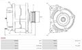 AS-PL Generator passend für VW Golf II 1.6 1.3 Cat Audi Cabriolet 100