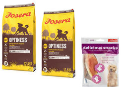 2x12,5kg Josera Emotion Optiness Hundefutter + 80g Fleischsnacks