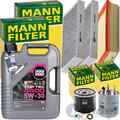 MANN INSPEKTIONSPAKET+5L LIQUI MOLY 5W-30 ÖL passend für RENAULT LAGUNA III dCi