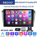 Für Mazda 3 BK 2003-2009 DAB+ Autoradio 2+64G Android 13 Apple Carplay GPS Navi