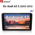 Für Audi A3 S3 RS3 8P Carplay Autoradio Android 12 4+64G GPS Navi RDS SWC DAB+EQ