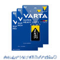 3 x Varta SuperHeavyDuty (Superlife) 9V Block E-Block 2022 6F22 Blister Batterie