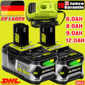 2X Für Ryobi Original Akku 12,0Ah 18V ONE Plus HP Lithium RB18L50 P108/Ladegerät