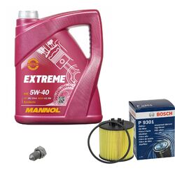 BOSCH Ölfilter 5 L MANNOL Extreme 5W-40 für VW Golf V 1.4 TSI 1.6 FSI Audi A3