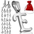 Kettenanhänger Buchstabe Silbern Alphabet Anhänger Halskette Charm Schmuckbeutel