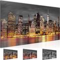 Wandbild New York Bilder XXL Wohnzimmer Schlafzimmer 100x40 cm Stadt Skyline