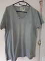 Herren T-Shirt, Gr. XL, grau, V-Ausschnitt, One Green, Elephant