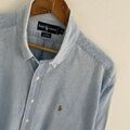 Polo Ralph Lauren Hemd Größe XL X Large Herren Blau Einfarbig Jeansoptik Regular Fit