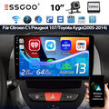 64G Android13 Apple Carplay Autoradio GPS Für Toyota Aygo Peugeot 107 Citroen C1