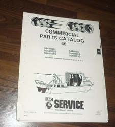 OMC Evinrude Parts Catalog 40 Models. Teilekatalog OMC  1990