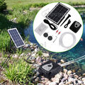 Solar Teichbelüfter Sauerstoffpumpe Gartenteich Aquarium Luftpumpe Oxygenator DE