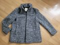 Esprit Damen Winterjacke Kurz - Mantel Gr. M (38 - 40), grau - schwarz Wolle