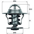 Mahle TX 15 87D Thermostat Kühlmittel für VW AUDI SKODA SEAT TRABANT FORD A3