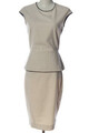 ZARA BASIC Midikleid Damen Gr. DE 36 hellgrau-hellbeige Business-Look