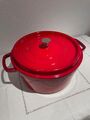 Staub La Cocotte Bräter/Kochtopf groß Kirschrot 28 cm wie neu TOP