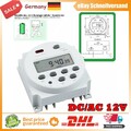 Neu Digital LCD Zeitschaltuhr Programmierbar Timer AC/DC 12V 16A Zeit Relais DE