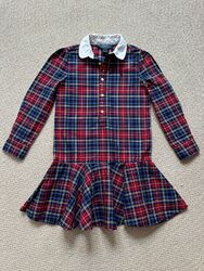 RALPH LAUREN Kinder Kleid Blau/Rot Gestreift Gr. 6 ( 116 ) wie NEU !!