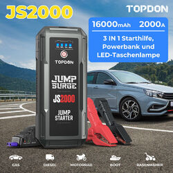 TOPDON JS2000 2000A Starthilfe Powerbank KFZ Jump Starter Ladegerät Booster DHL