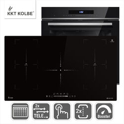 Autarkes Herdset: 60cm Einbaubackofen  + 90cm Induktionskochfeld  Pyrolyse