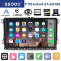 4+64G Autoradio Android 13 Carplay GPS NAVI Für VW GOLF 5 6 Touran Passat Tiguan