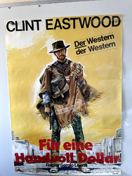 DIN A1 gerollt  "Fuer eine Handvoll Dollar" (1964 - Clint Eastwood)