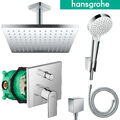 Hansgrohe Duscharmatur Unterputz Regendusche Vernis Shape Kopfbrause Set Ibox