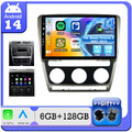 6GB+128GB Car Play Für Skoda Octavia 2 2007-14 Android 14 Autoradio NAVI GPS SWC