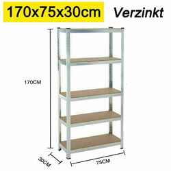 Steckregal Werkstattregal Lagerregal 180 200 170 cm Kellerregal Schwerlastregal