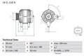 Bosch Generator 0986083440 für Renault Dacia Nissan Kangoo + Rapid + Logan 00->