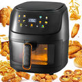 8L 1800W Heißluftfritteuse XXL Air Fryer Fritteuse Heißluft Digitale Edelstahl