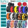 SUNLU 1.75mm 3D Drucker Filament PLA PLA+ PETG SILK ABS 1KG TPU-0.5KG +/-0.02mm